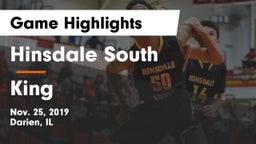 Hinsdale South  vs King  Game Highlights - Nov. 25, 2019