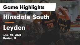 Hinsdale South  vs Leyden  Game Highlights - Jan. 10, 2020