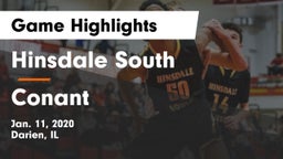 Hinsdale South  vs Conant  Game Highlights - Jan. 11, 2020