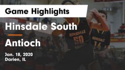 Hinsdale South  vs Antioch Game Highlights - Jan. 18, 2020