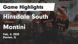 Hinsdale South  vs Montini  Game Highlights - Feb. 4, 2020