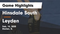 Hinsdale South  vs Leyden Game Highlights - Feb. 14, 2020