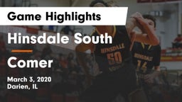 Hinsdale South  vs Comer Game Highlights - March 3, 2020