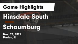 Hinsdale South  vs Schaumburg  Game Highlights - Nov. 23, 2021