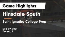 Hinsdale South  vs Saint Ignatius College Prep Game Highlights - Dec. 29, 2021
