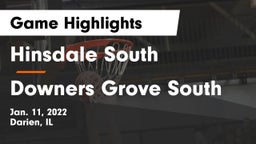 Hinsdale South  vs Downers Grove South  Game Highlights - Jan. 11, 2022