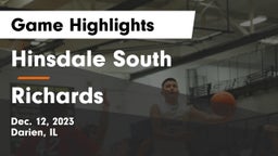 Hinsdale South  vs Richards  Game Highlights - Dec. 12, 2023