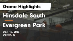 Hinsdale South  vs Evergreen Park  Game Highlights - Dec. 19, 2023