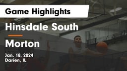 Hinsdale South  vs Morton  Game Highlights - Jan. 18, 2024