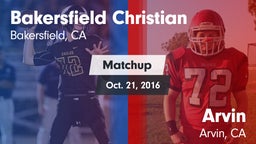 Matchup: Bakersfield Christia vs. Arvin  2016
