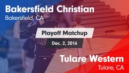 Matchup: Bakersfield Christia vs. Tulare Western  2016