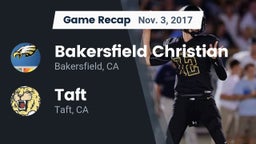 Recap: Bakersfield Christian  vs. Taft  2017