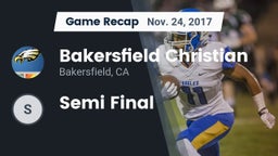 Recap: Bakersfield Christian  vs. Semi Final 2017