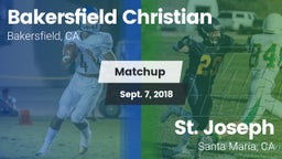 Matchup: Bakersfield Christia vs. St. Joseph  2018
