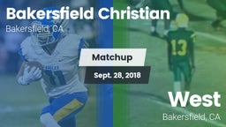 Matchup: Bakersfield Christia vs. West  2018