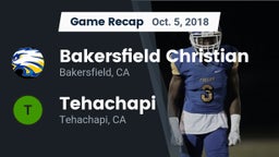 Recap: Bakersfield Christian  vs. Tehachapi  2018