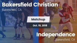 Matchup: Bakersfield Christia vs. Independence  2018