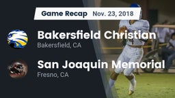 Recap: Bakersfield Christian  vs. San Joaquin Memorial  2018