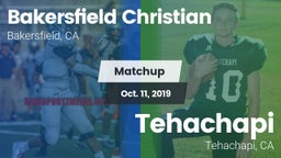 Matchup: Bakersfield Christia vs. Tehachapi  2019