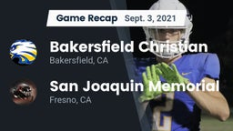 Recap: Bakersfield Christian  vs. San Joaquin Memorial  2021