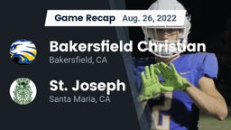 Recap: Bakersfield Christian  vs. St. Joseph  2022