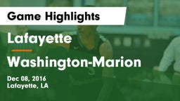 Lafayette  vs Washington-Marion  Game Highlights - Dec 08, 2016