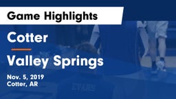Cotter  vs Valley Springs Game Highlights - Nov. 5, 2019