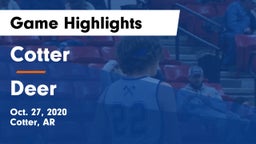 Cotter  vs Deer Game Highlights - Oct. 27, 2020