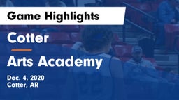 Cotter  vs Arts Academy Game Highlights - Dec. 4, 2020