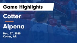 Cotter  vs Alpena Game Highlights - Dec. 27, 2020
