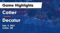 Cotter  vs Decatur  Game Highlights - Feb. 5, 2021