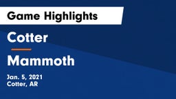 Cotter  vs Mammoth  Game Highlights - Jan. 5, 2021