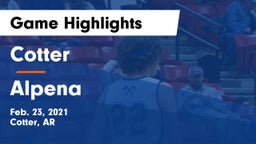 Cotter  vs Alpena  Game Highlights - Feb. 23, 2021