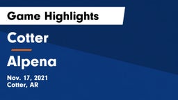 Cotter  vs Alpena Game Highlights - Nov. 17, 2021
