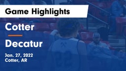 Cotter  vs Decatur  Game Highlights - Jan. 27, 2022