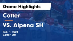 Cotter  vs VS. Alpena SH Game Highlights - Feb. 1, 2022