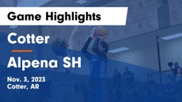 Cotter  vs Alpena SH Game Highlights - Nov. 3, 2023