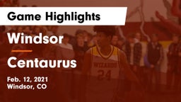 Windsor  vs Centaurus  Game Highlights - Feb. 12, 2021