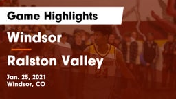 Windsor  vs Ralston Valley  Game Highlights - Jan. 25, 2021