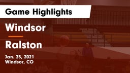 Windsor  vs Ralston  Game Highlights - Jan. 25, 2021