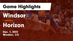 Windsor  vs Horizon Game Highlights - Dec. 1, 2022