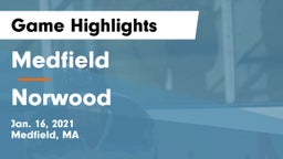 Medfield  vs Norwood  Game Highlights - Jan. 16, 2021