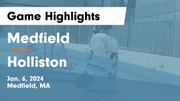 Medfield  vs Holliston  Game Highlights - Jan. 6, 2024
