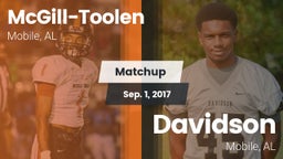 Matchup: McGill-Toolen High vs. Davidson  2017