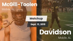 Matchup: McGill-Toolen High vs. Davidson  2019