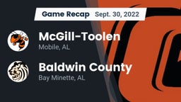 Recap: McGill-Toolen  vs. Baldwin County  2022