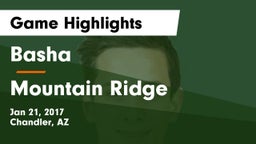 Basha  vs Mountain Ridge Game Highlights - Jan 21, 2017