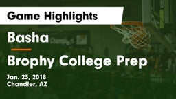 Basha  vs Brophy College Prep Game Highlights - Jan. 23, 2018