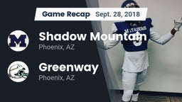 Recap: Shadow Mountain  vs. Greenway  2018