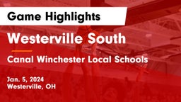 Westerville South  vs Canal Winchester Local Schools Game Highlights - Jan. 5, 2024